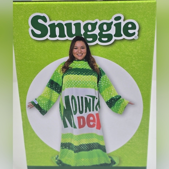 Mountain Dew Snuggie Blanket with Sleeves Nwt - Picture 2 of 4